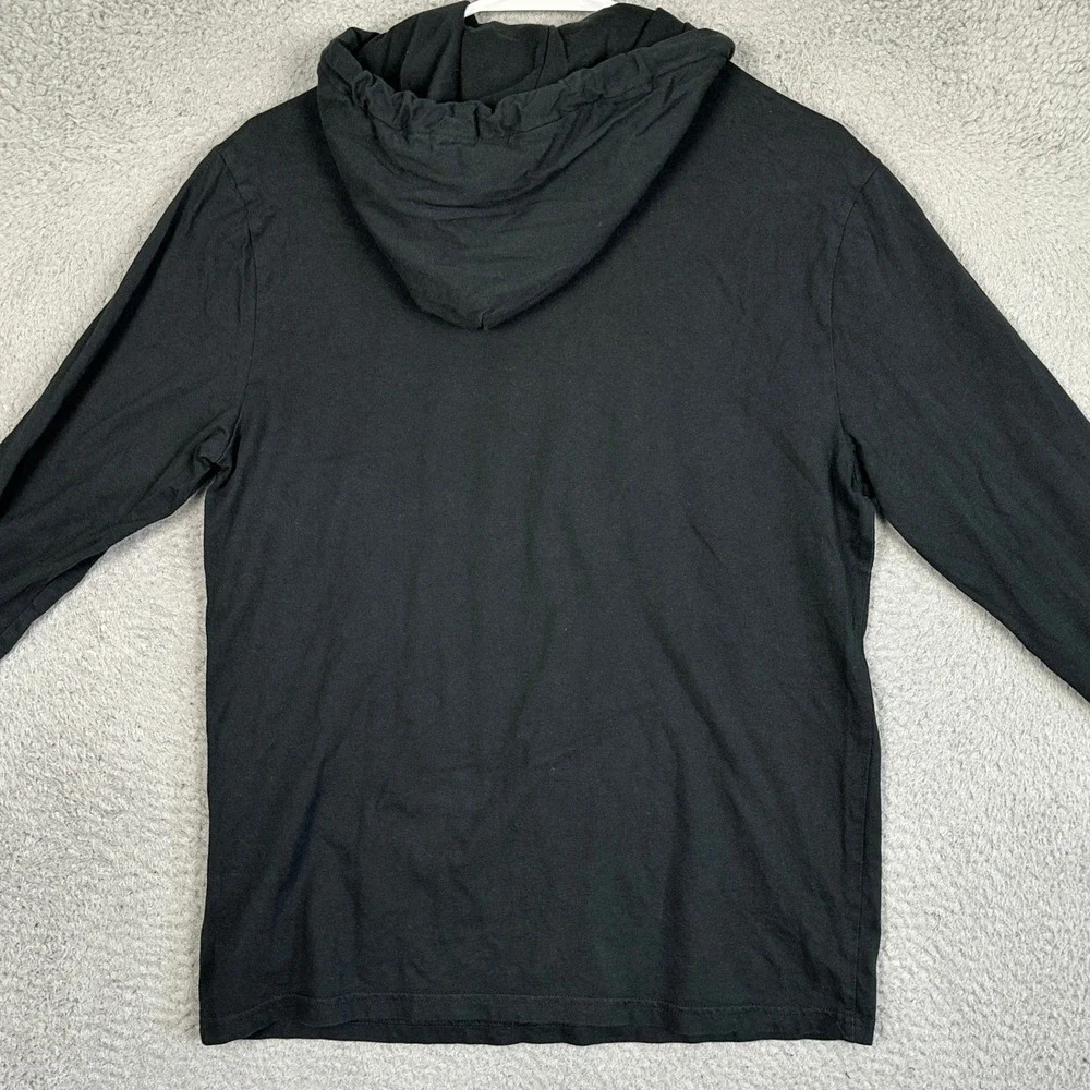 Polo Ralph Lauren Hoodie Mens Small Black Pullover Sweatshirt Drawstring Pony